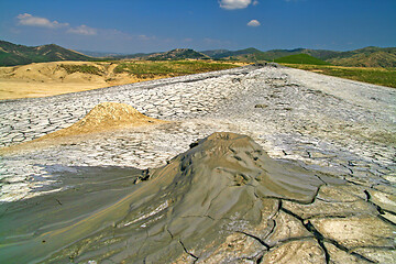 Image showing Mud volcano eruption, mud and natural gases