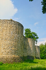 Image showing Fortress tower ruins in summer