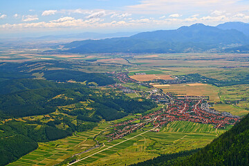Image showing City and mountain top view