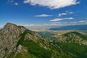 Image showing Summer landscape from mountain top