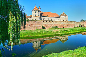 Image showing Summer scene with mirroring fortress