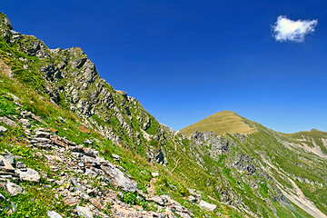 Image showing Summer mountain crest in Fagaras mountains