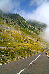 Image showing Alpine road in summer mountain