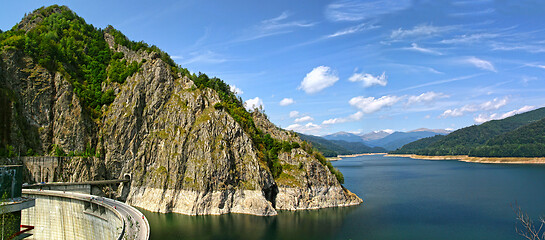 Image showing Energy dam and rocky mountain