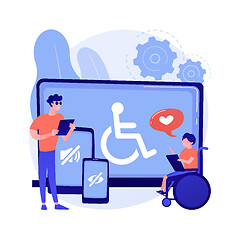 Image showing Electronic accessibility abstract concept vector illustration.