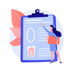 Image showing Dental patient card abstract concept vector illustration.