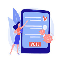 Image showing Electronic voting abstract concept vector illustration.