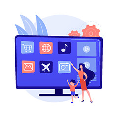 Image showing Tv shop vector concept metaphor