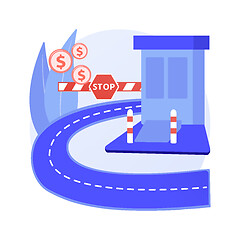 Image showing Toll road abstract concept vector illustration.