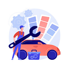 Image showing Car tuning abstract concept vector illustration.