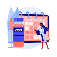 Image showing Immunization schedule abstract concept vector illustration.