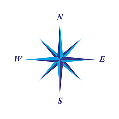 Image showing simple elegant compass rose