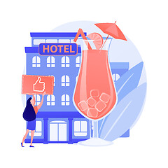 Image showing All-inclusive hotel abstract concept vector illustration.