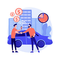 Image showing Carsharing service abstract concept vector illustration.