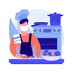 Image showing Quarantine cooking abstract concept vector illustration.