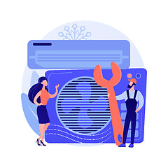 Image showing Air conditioning abstract concept vector illustration.