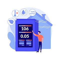 Image showing Air quality monitor abstract concept vector illustration.