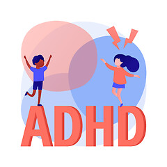 Image showing Attention deficit hyperactivity disorder abstract concept vector illustration.