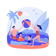 Image showing Family vacation abstract concept vector illustration.