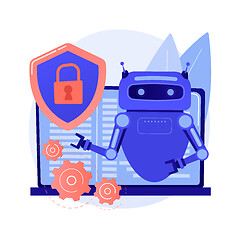 Image showing Industrial cybersecurity abstract concept vector illustration.