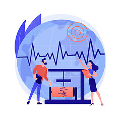 Image showing Seismology abstract concept vector illustration.