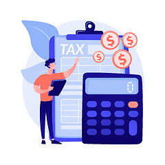 Image showing Net income calculating abstract concept vector illustration.