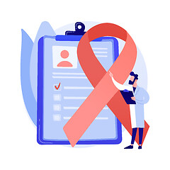 Image showing Breast cancer abstract concept vector illustration.