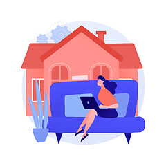 Image showing Stay at home abstract concept vector illustration.