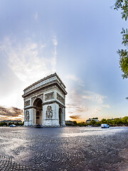 Image showing Paris Triumphal Arch the Arc de Triomphe de l\'Etoile, France