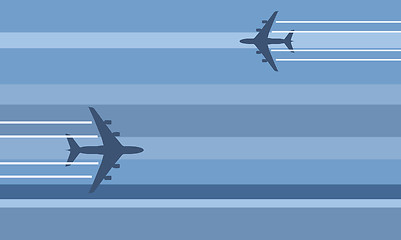 Image showing flying aircraft stylized illustration