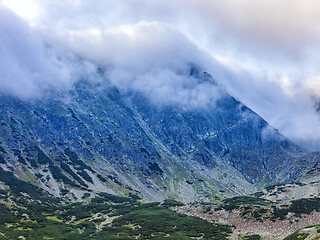 Image showing Polish Tatra mountains landscape early morning 