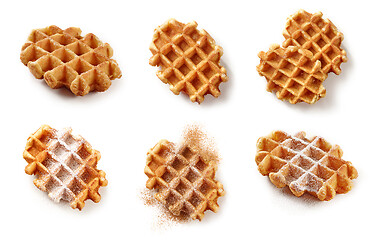 Image showing freshly baked belgian waffle