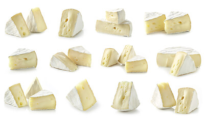 Image showing pieces of brie cheese