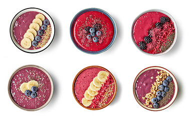 Image showing breakfast smoothie bowls