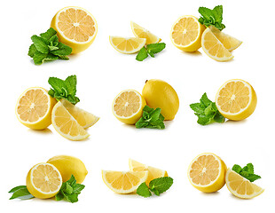 Image showing lemon and mint