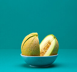 Image showing fresh ripe sliced melon