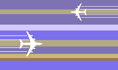 Image showing flying aircraft illustration