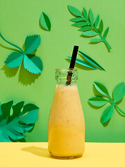 Image showing bottle of yellow smoothie