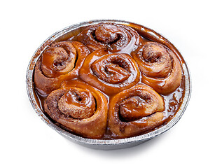 Image showing freshly baked cinnamon rolls 