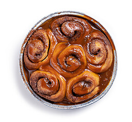 Image showing freshly baked cinnamon rolls