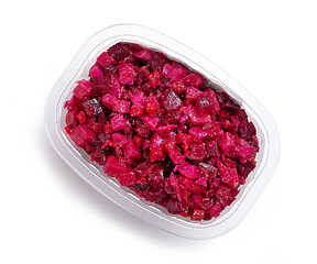 Image showing plastic box of beet root salad