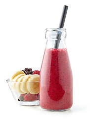 Image showing bottle of fresh smoothie