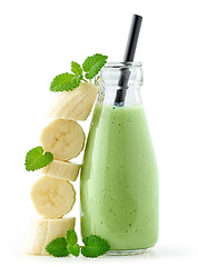 Image showing bottle of green smoothie