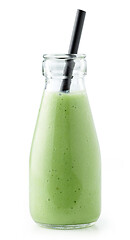 Image showing bottle of green smoothie