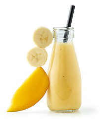 Image showing bottle of yellow smoothie