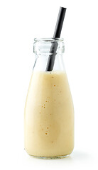 Image showing bottle of fresh banana smoothie