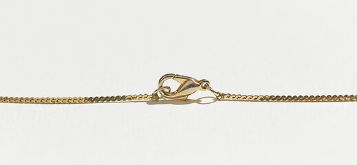Image showing gold chain on white background