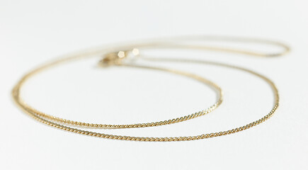 Image showing gold chain on white background