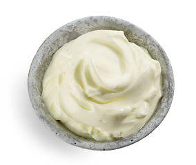 Image showing bowl of whipped cream cheese