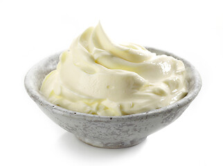 Image showing bowl of whipped mascarpone cream cheese